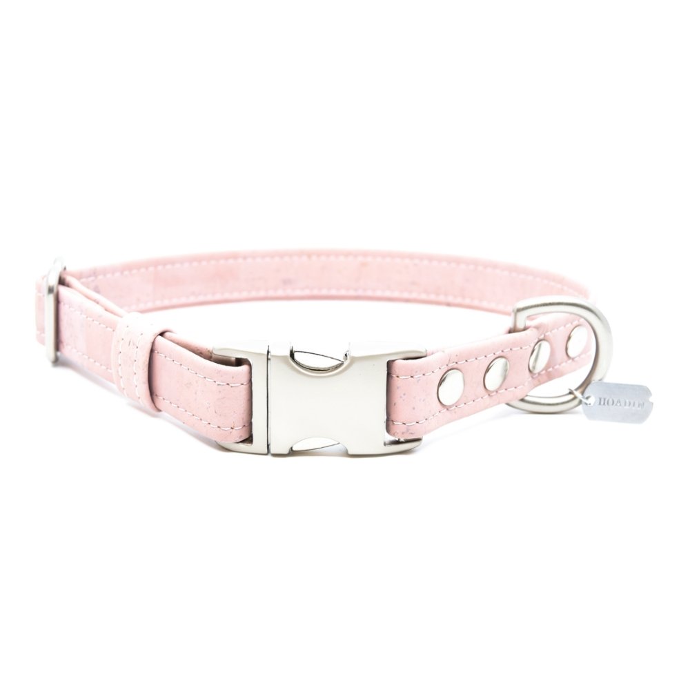 Pink Cork Dog Collar - Hoadin