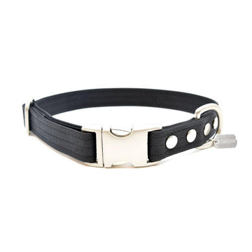 Black Waxed Canvas Dog Collar - Hoadin