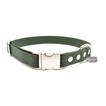 Forest Waxed Canvas Dog Collar - Hoadin