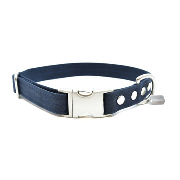 Midnight Waxed Canvas Dog Collar - Hoadin