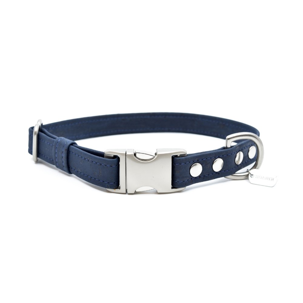 Navy Cork Dog Collar - Hoadin