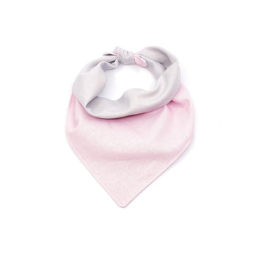 Pink & Silver Reversible Linen Bandana - Hoadin