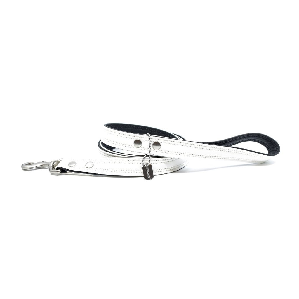 White Sileather Dog Leash - Hoadin