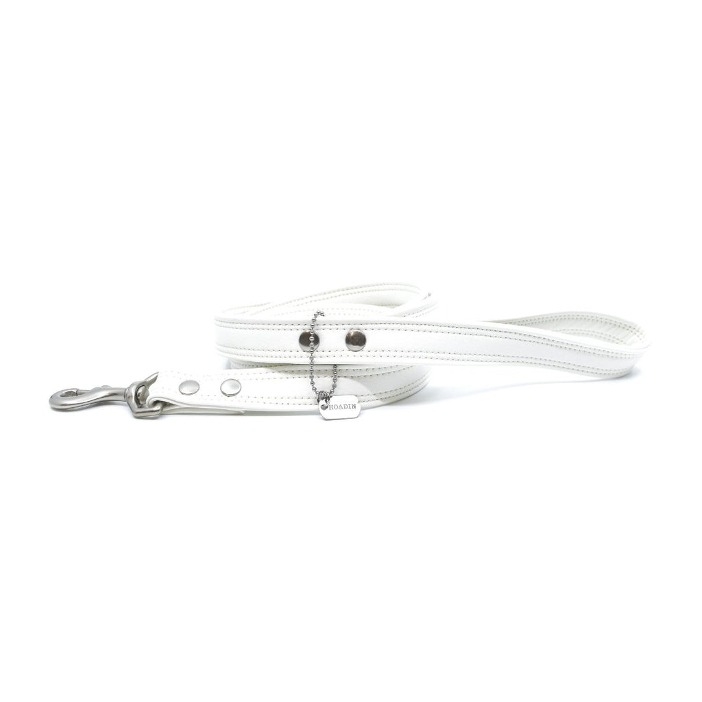 White Sileather Dog Leash - Hoadin