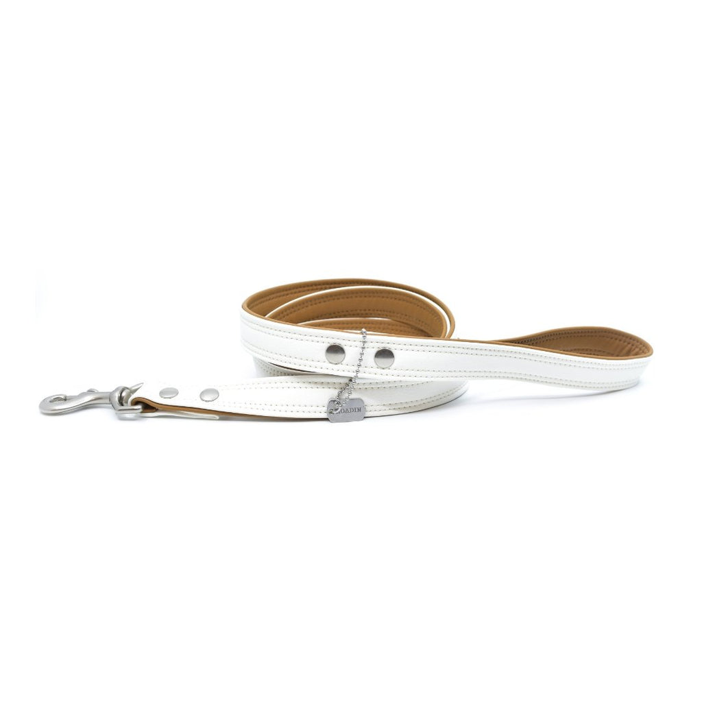 White Sileather Dog Leash - Hoadin